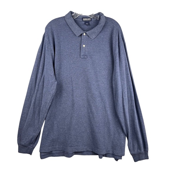 Lands' End Other - Lands' End Mens XL Blue Long Sleeve Polo Shirt Cotton Blend Blue Casual Top